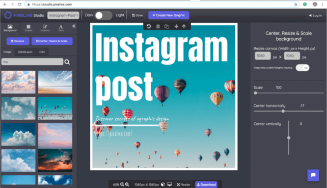 Instagram post maker